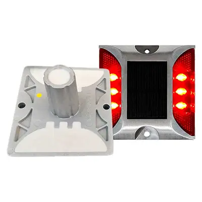 Tachas Solares Rojas con vástago ACTON Seguridad Vial